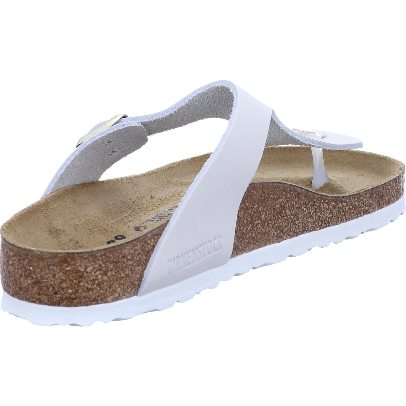 Birkenstock Pantolette Gizeh LENB Antique White
