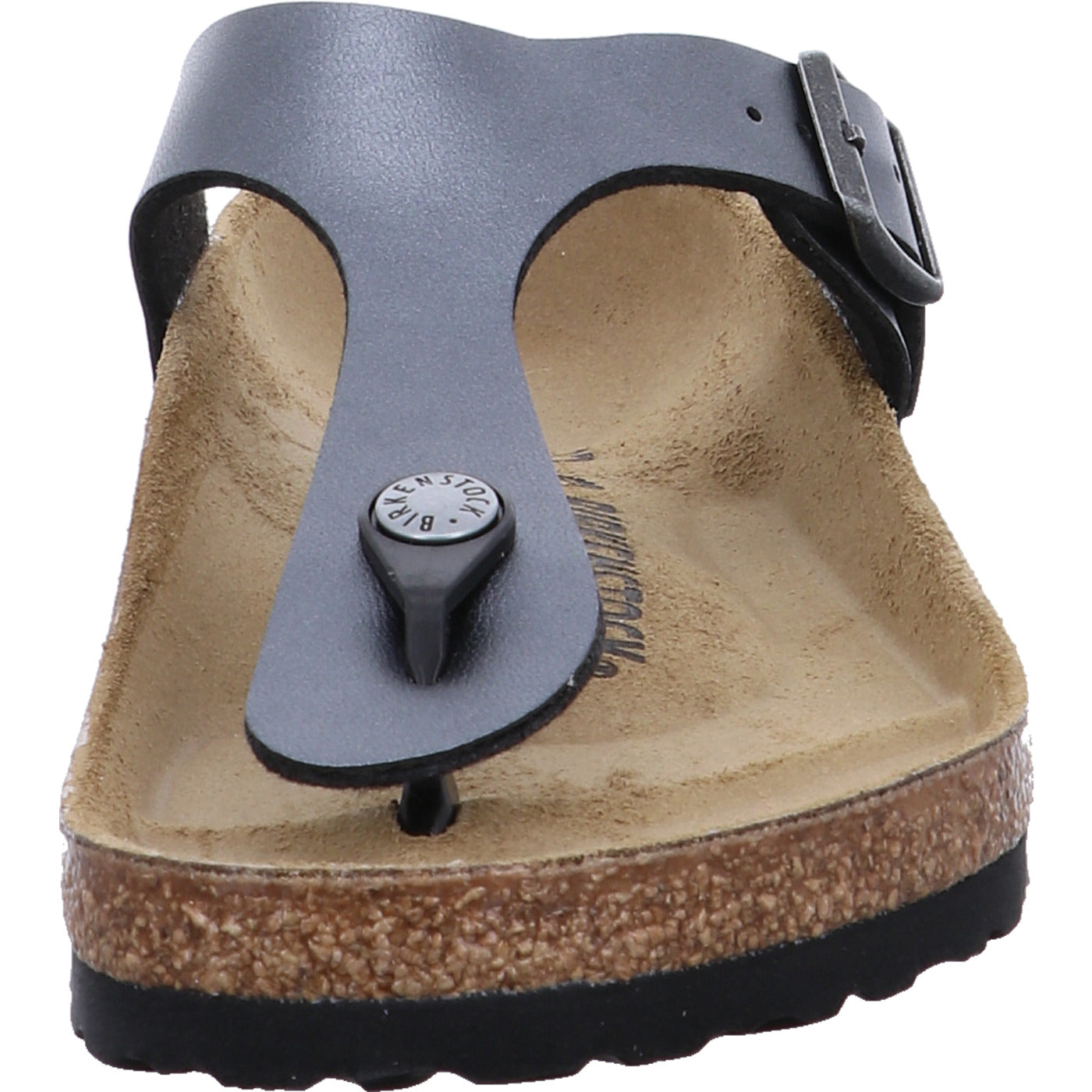 Birkenstock Pantolette Gizeh BF Metallic Black