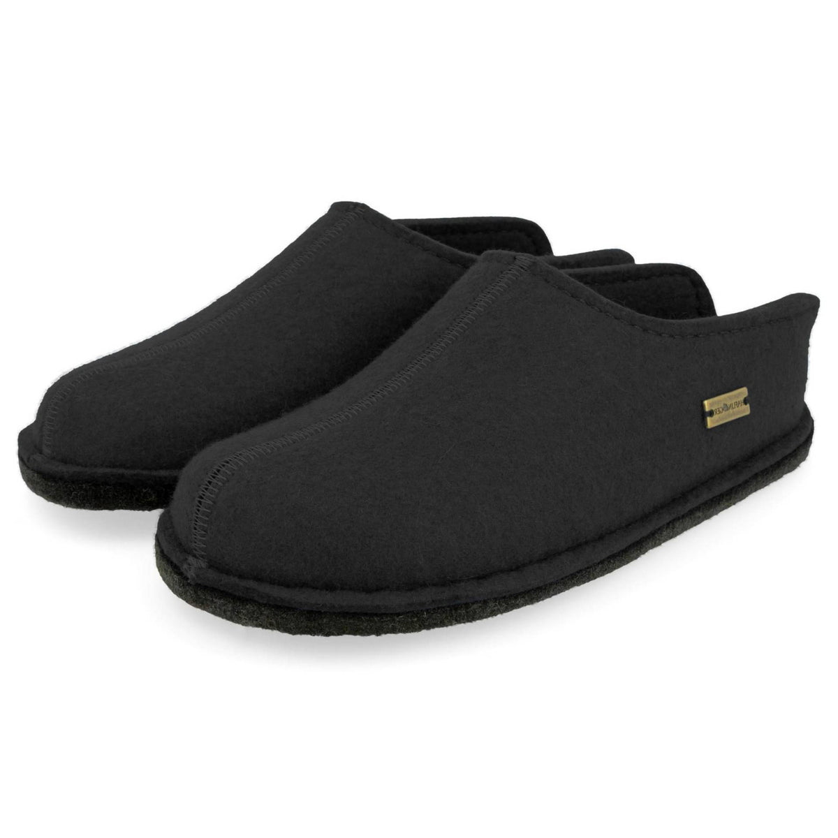 Haflinger Hausschuh Flair smily schwarz