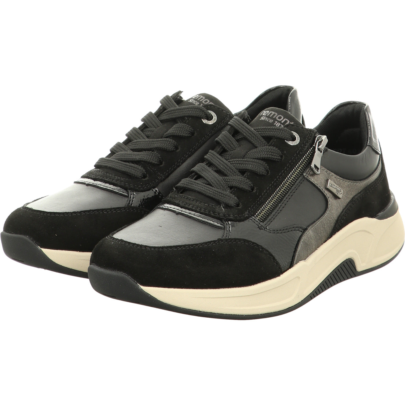 Remonte Schnürschuh schw.-kombi.