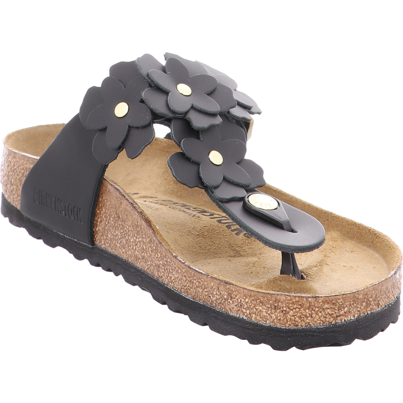 Birkenstock Pantolette Gizeh Flowers LE Black