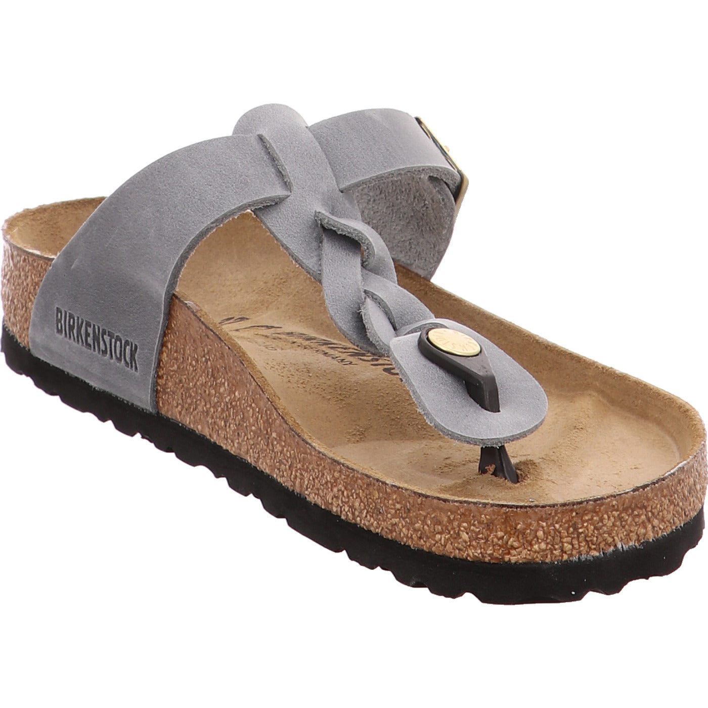 Birkenstock Pantolette Gizeh Braided LEOI Basalt Gray
