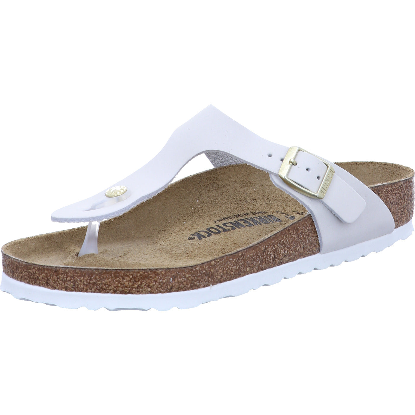 Birkenstock Pantolette Gizeh LENB Antique White
