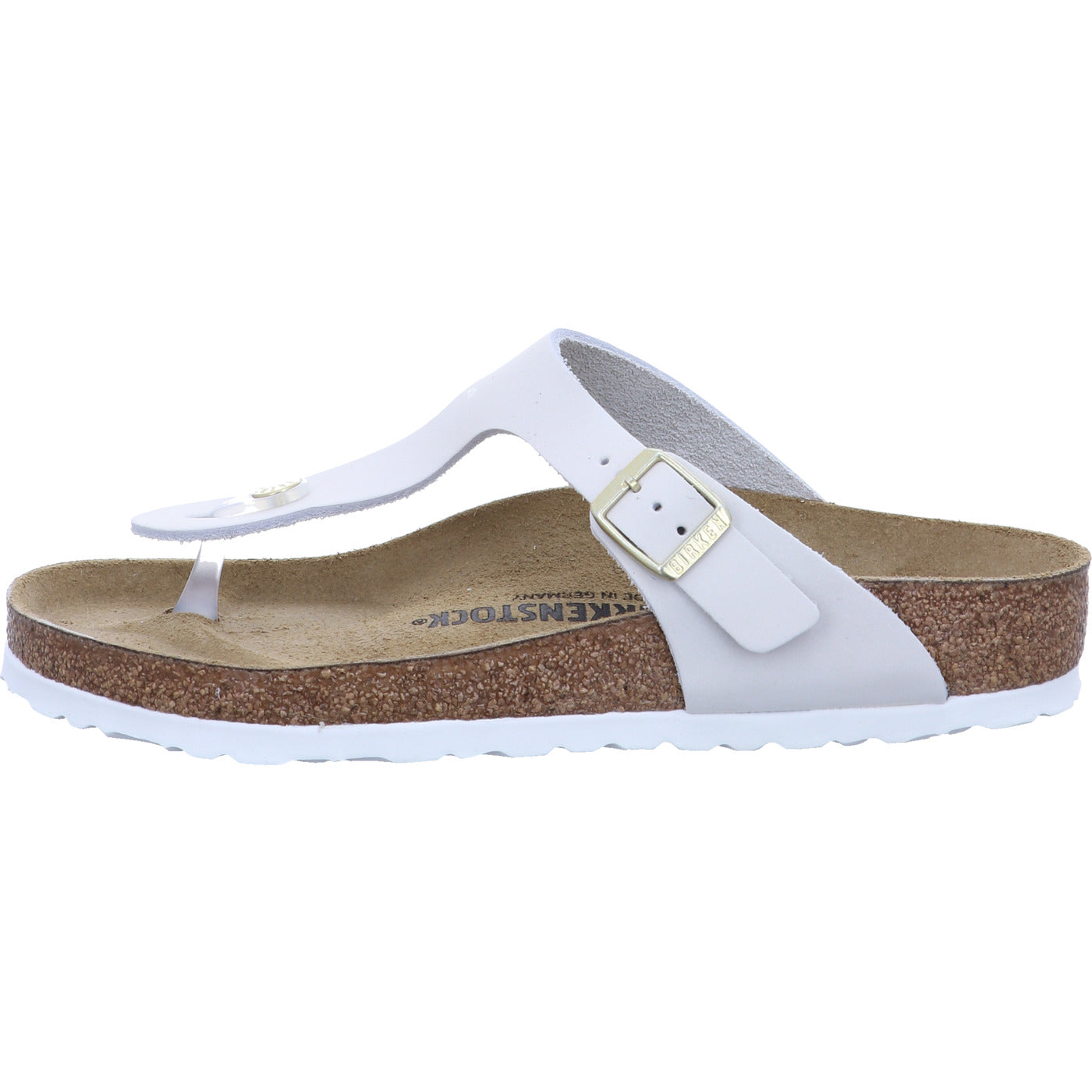 Birkenstock Pantolette Gizeh LENB Antique White