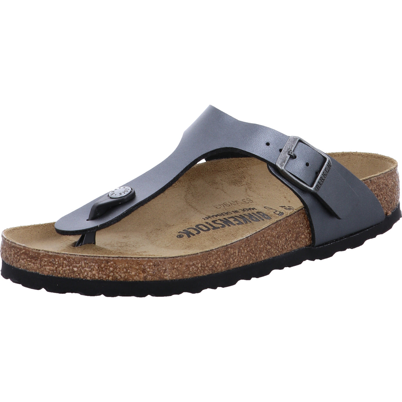 Birkenstock Pantolette Gizeh BF Metallic Black