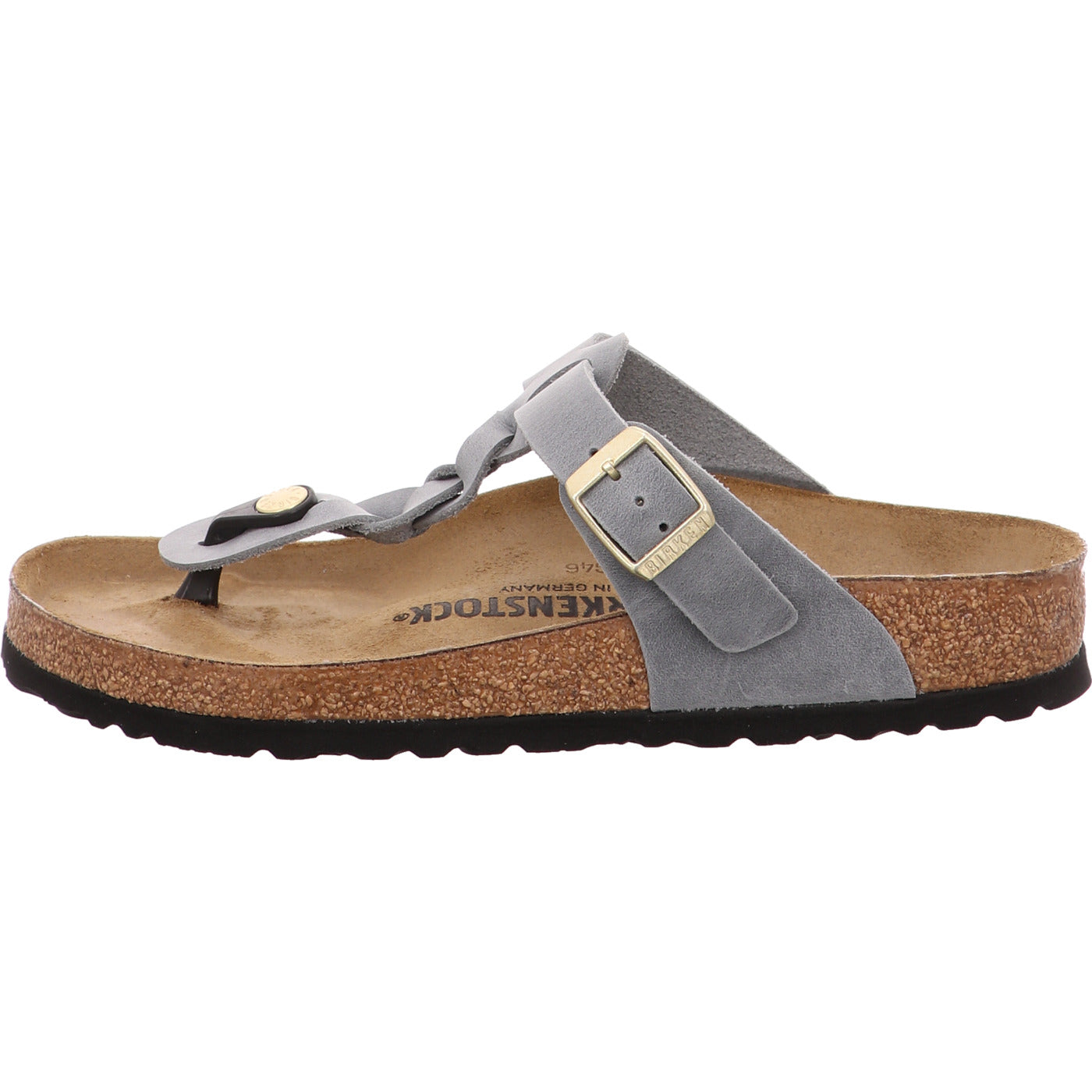 Birkenstock Pantolette Gizeh Braided LEOI Basalt Gray