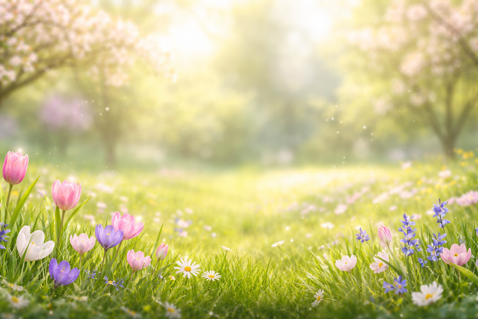 Blumenwiese im Frühling